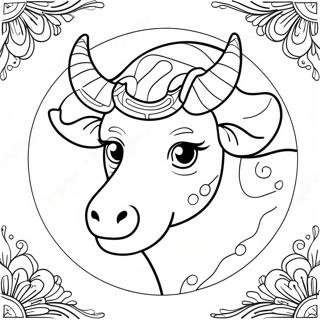 Taurus Zodiac Sign Coloring Page 40472-32487