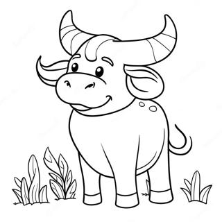 Cute Taurus Bull Coloring Page 40473-32489