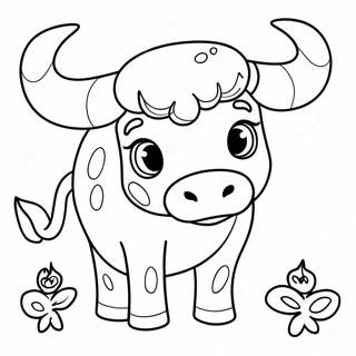 Cute Taurus Bull Coloring Page 40473-32490