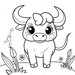 Cute Taurus Bull Coloring Page 40473-32492