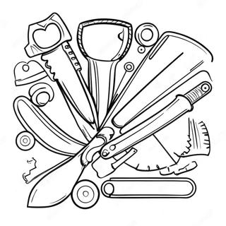 Colorful Home Depot Tools Coloring Page 40483-32497