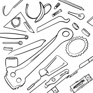 Colorful Home Depot Tools Coloring Page 40483-32499