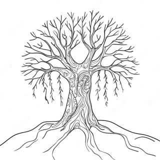 Winter Tree Coloring Page 40512-32514