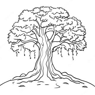 Snowy Winter Tree Coloring Page 40513-32527