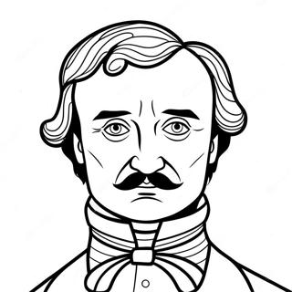 Edgar Allan Poe Portrait Coloring Page 40522-32523