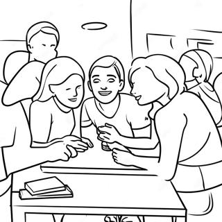 Supportive Friends In Addiction Recovery Coloring Page 4052-3412