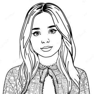 Sabrina Carpenter Portrait Coloring Page 40532-32536