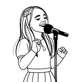 Sabrina Carpenter Singing On Stage Coloring Page 40533-32537