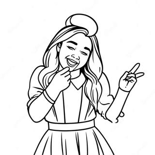 Sabrina Carpenter Singing On Stage Coloring Page 40533-32540