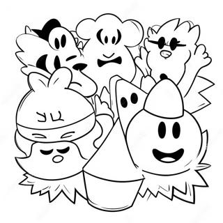 Colorful 80s Cartoon Heroes Coloring Page 40573-32569