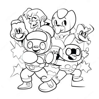 Colorful 80s Cartoon Heroes Coloring Page 40573-32571