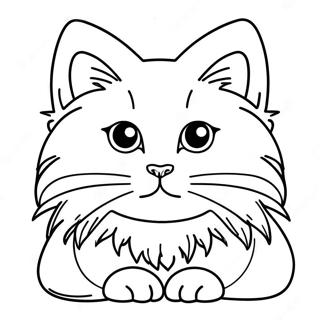 Fluffy Ragdoll Cat Coloring Page 40593-32588