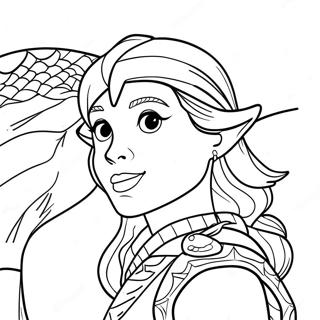 Raya And The Last Dragon Adventure Coloring Page 4062-3441