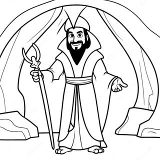 Evil Jafar In The Cave Coloring Page 40633-32618