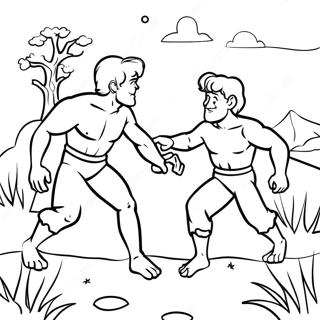 Cain And Abel Story Coloring Page 40642-32622