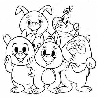 Porky Pig With Friends Coloring Page 40663-32641