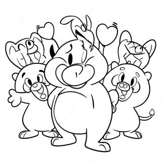 Porky Pig With Friends Coloring Page 40663-32642