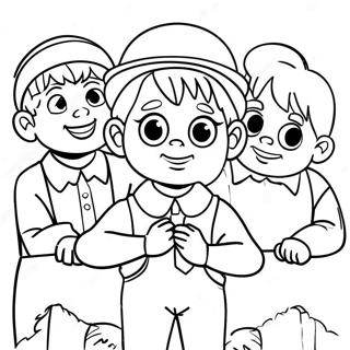 Little Rascals Group Coloring Page 40682-32651