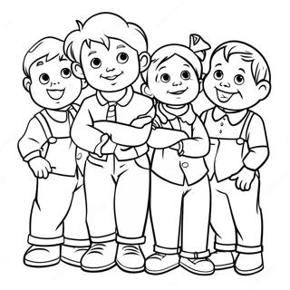 Little Rascals Group Coloring Page 40682-32652