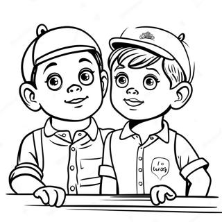 Spanky And Alfalfa Little Rascals Coloring Page 40683-32657