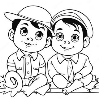 Spanky And Alfalfa Little Rascals Coloring Page 40683-32658