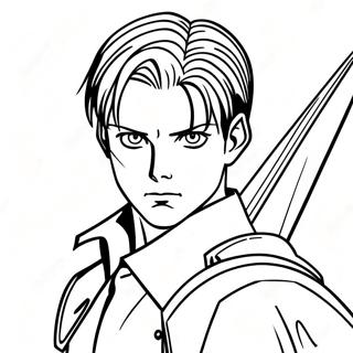 Levi Attack On Titan Coloring Pages