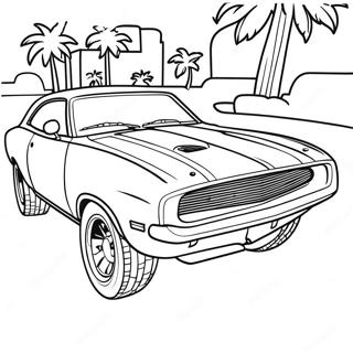 Fast And Furious Muscle Car Coloring Pages