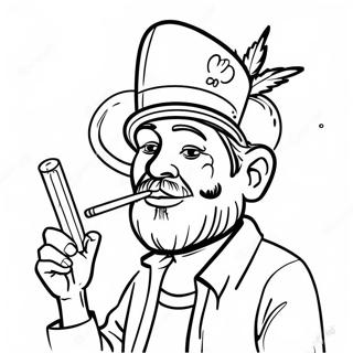 Pothead Stoner Coloring Page 4071-3418