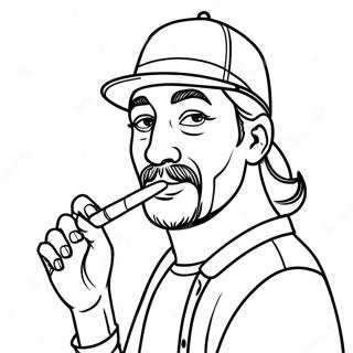 Chill Stoner With A Joint Coloring Page 4072-3422