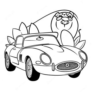 Jaguar Car Coloring Page 40732-32700