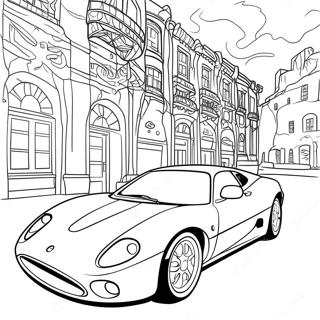 Sleek Jaguar Sports Car Coloring Page 40733-32695