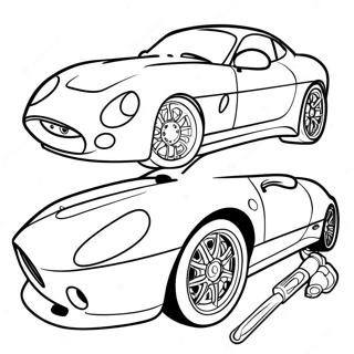 Sleek Jaguar Sports Car Coloring Page 40733-32696