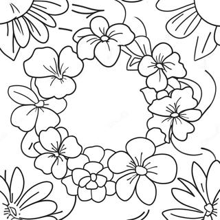 Hawaiian Flower Lei Coloring Page 40742-32706