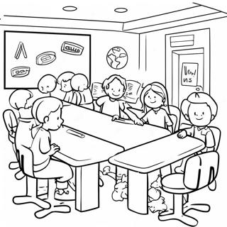 Fun Second Grade Classroom Coloring Page 40753-32711