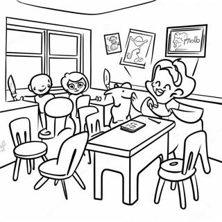 Fun Second Grade Classroom Coloring Page 40753-32712