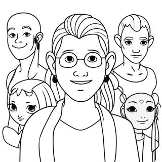 Colorful Avatar Characters Coloring Page 40773-32730