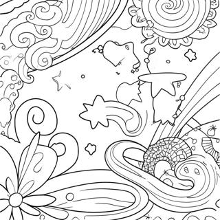 Colorful Milky Way Stars Coloring Page 40793-32741