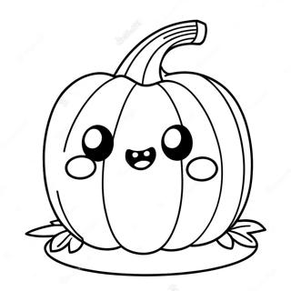 Cute Kawaii Pumpkin Coloring Page 40803-32754