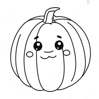 Cute Kawaii Pumpkin Coloring Page 40803-32755