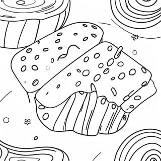 Colorful Jelly Roll Desserts Coloring Page 40833-32772