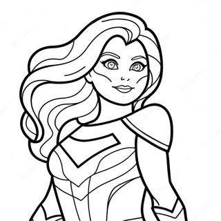 Girl Power Superhero Coloring Page 40842-32774