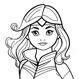 Girl Power Superhero Coloring Page 40842-32775