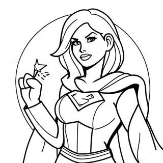 Girl Power Superhero Coloring Page 40842-32776