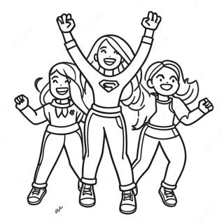 Empowered Girls In Action Coloring Page 40843-32777