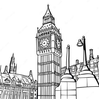 Big Ben Tower Coloring Page 40853-32785