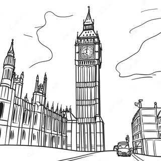 Big Ben Tower Coloring Page 40853-32786