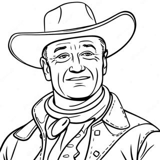 John Wayne Classic Cowboy Coloring Page 40862-32790