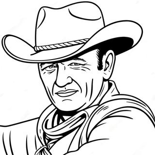 John Wayne Classic Cowboy Coloring Page 40862-32791