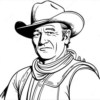 John Wayne Classic Cowboy Coloring Page 40862-32792