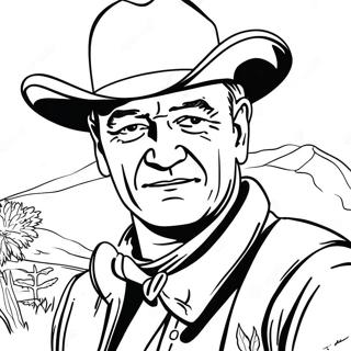 John Wayne In Action Coloring Page 40863-32794